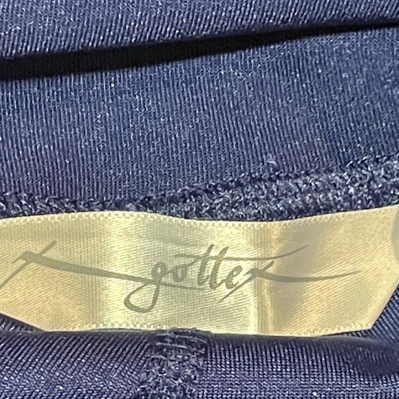 Gottex Blue Full Length Zipper Leggings Size XS - Picture 7 of 7